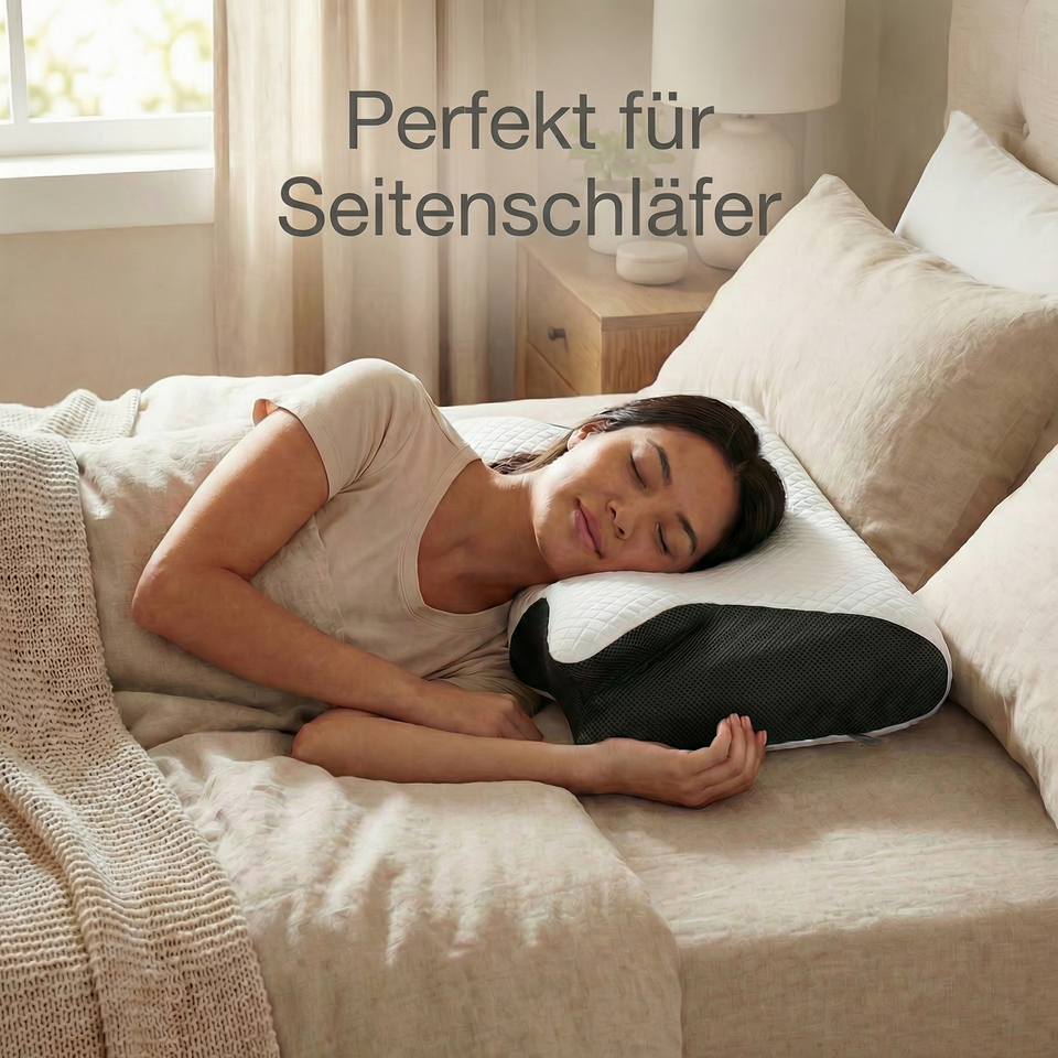 OrthoPillow | Premium Kopfkissen gegen Nacken- und Schulterschmerzen